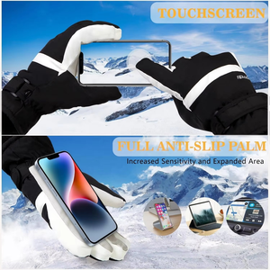 Guantes de Esquí para Hombre y Mujer, Guantes de Invierno con Pantalla Táctil, Impermeables, Cálidos para Clima Frío, Guantes para Snowboard - Product Image 5