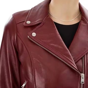 Genuine Leather Women's Biker Jacket Knitted Windproof Stylish Fitted <b>Zipper</b> Closure Avirex Fashion Wear Detachable Hat Winter - Product Image 5
