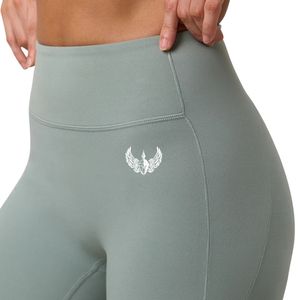 Legging taille haute vert sauge pour femme, extensible, respirant, pour le fitness, le yoga et les activités sportives, confort quotidien - Product Image 6