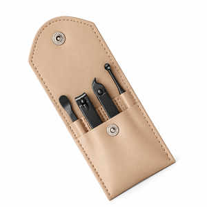 Ensemble de manucure professionnel 4-en-1 MANAN INSTRUMENTS de haute qualité en acier inoxydable, mini portable, coupe-ongles et tondeuse en cuir - Product Image 2