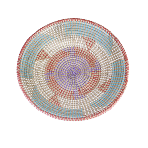 Set de table coloré en jonc de mer tressé, panier mural bohème, dessous de verre rond en paille, assiettes décoratives de style ethnique - Product Image 1