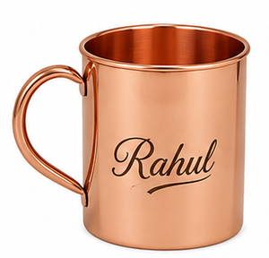 Taza de Cobre Puro Personalizada con Grabado de Nombre |   Taza para Beber Hecha a Mano de Cobre |   Taza de Regalo Premium - Product Image 2