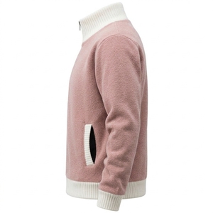 Men's Solid Turtleneck <b>Full</b> <b>Zip</b> Fleece Knit <b>Cardigan</b> Jacket Technical Fabric Winter Anti-Wrinkle Quick Dry Breathable Business - Product Image 4