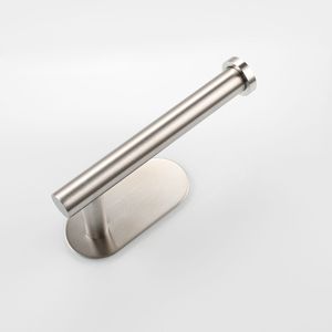 Portarotolo Moderno in Acciaio Inossidabile con Adesivo, Porta Carta Igienica in Nichel per Bagno e Ristoranti - Product Image 6
