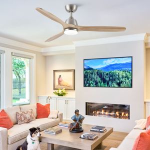 52-Inch LED <b>Ceiling</b> Fan with Integrated <b>Lighting</b> <b>Remote</b> <b>Control</b> Included - Product Image 2