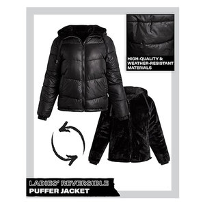 Womens Winter Jacket Heavyweight Reversible Quilted <b>Parka</b> Puffer Coat Faux <b>Fur</b> <b>Lined</b> Jackets for Women Warm Insulated Cold - Product Image 4