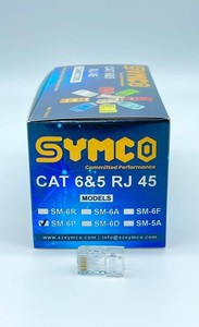 ขั้วต่อแบบ Pass-Through รุ่น SM-6P Cat6 ของ SYMCO (สีทอง, 1U) ปลั๊กโมดูลาร์อีเธอร์เน็ต 8P8C ขั้วต่ออีเธอร์เน็ต RJ45 ประสิทธิภาพสูง - Product Image 5