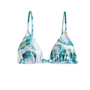 Conjunto de Bikini para Mujer, Traje de Baño con Estampado Nuevo y Sexy, Logotipo Frontal, Poliéster/Nailon, 2 Piezas, Pantalones y Sostén - Product Image 5