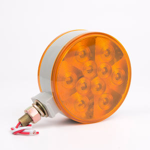 Feux de position LED double face ambre/rouge 20 LED pour camions lourds et remorques, montage sur goujon, feux de stationnement et de clignotement - Product Image 4