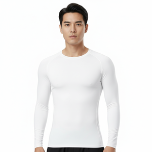 เสื้อรัดกล้ามเนื้อ MMA แบบออกแบบเอง เสื้อรัดกล้ามเนื้อ BJJ แขนยาว ผู้ผลิต OEM รับทำเสื้อรัดกล้ามเนื้อพร้อมโลโก้ของคุณ เสื้อรัดกล้ามเนื้อแบบ Sublimation - Product Image 1