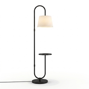 Lámpara de Pie Minimalista de Hierro con Pantalla, Diseño Industrial Moderno, Hecha a Mano, Decoración para Cumpleaños, Bodas, Hogar, Sala de Estar, Dormitorio, Oficina - Product Image 1