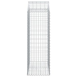 Canasta de Gabión de Hierro Galvanizado Plateado de 39.4 x 19.7 x 63.0 Pulgadas para Suministros de Jardín - Product Image 4