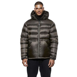Customized <b>Men's</b> Winter Puffer <b>Jacket</b> Plus Size Shiny Solid 100% Nylon Stand Collar Waterproof Windproof Oversize High Street - Product Image 1