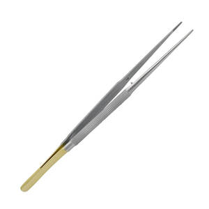 แหนบสแตนเลสพร้อมปลายจับทองคำสำหรับการดูแลความงาม - Product Image 3