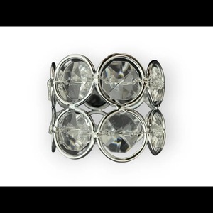 Luxury Clear Gem Metal Napkin Holder Formal Dining Accessories Glamorous Silver <b>Circle</b> Crystal Napkin <b>Ring</b> - Product Image 4