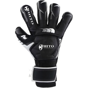 Gants de gardien de but de football professionnels avec impression en silicone sur la paume avant, contact en Lycra et sangle élastique – Meilleures ventes - Product Image 3