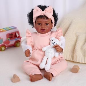 Muñeca Realista de Vinilo Babeside de 20 Pulgadas, Bebé Afroamericana Recién Nacida, Cuerpo de Tela Suave, Muñeca para Niños, Regalo - Product Image 3