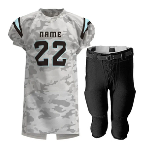 Uniforme de football américain sur mesure de haute qualité, respirant, best-seller, impression sublimée, anti-bactérien, coupe ajustée unisexe - Product Image 1
