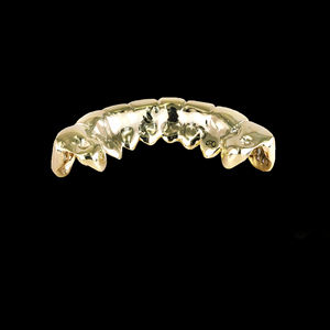 Grillz Serpent Plaqué Or avec Moissanite Taille Princesse Sertie en Canal, Style Hip-Hop, Bijoux Dentaires Unisexe - Product Image 2