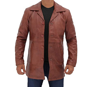 Blouson moto en cuir PU pour homme, col montant, fermeture éclair, couleur unie, style motard, coupe classique, idéal pour l'automne - Product Image 3