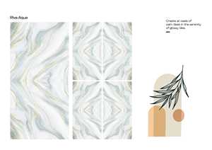 ANNEXY INTERNATIONAL Carreaux de porcelaine adhésifs brillants 600x1200mm Texture Pierre Antibactériens Résistants à l'usure pour Villa - Product Image 2