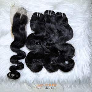 Bundles de cheveux bruts corps ondulé du vietnamien 100% cheveux humains cheveux vierges purs non transformés à cuticule alignée - Product Image 3