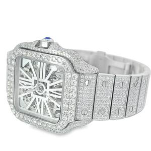 Reloj Mecánico de Lujo de Acero Inoxidable de Alta Gama, Estilo Hip Hop, con Moissanita, Personalizado por Fabricante Chino, para Hombre - Product Image 4