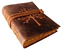 Journal en cuir gaufré Vintage artisanat en gros à la main en cuir de pierre Journal cahier avec serrure en cuir véritable relié quotidien