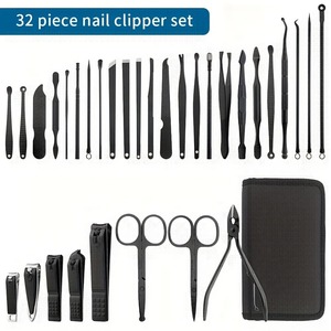 SAAR GLOBAL SURGICAL Kit de manucure et pédicure classique en acier inoxydable durable 7 en 1 Coupe-ongles Sac de rangement portable pour adulte - Product Image 2