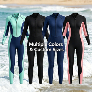 3mm Neoprene Women <b>Wetsuit</b> Long Sleeve Surfing Suit Front Zipper SCR Diving Suit Flatlock Stitching Suit - Product Image 3