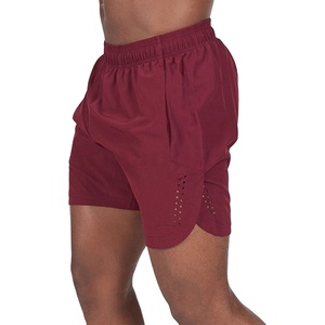 Pantalones cortos de gimnasio para hombre, de algodón, con logotipo personalizado, cordón, para correr, con bolsillos - Product Image 1