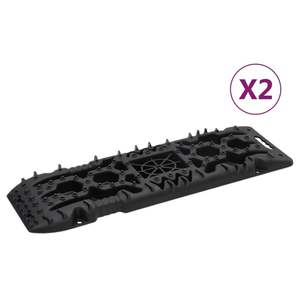 2pcs <b>Black</b> Nylon Traction <b>Boards</b> 42.1"x12.2"x2.8" Skid Plates - Product Image 1