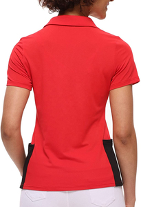 ผู้ผลิตเสื้อโปโลผู้หญิงแบบกำหนดเอง OEM แขนสั้น ผ้าโพลีเอสเตอร์ 100% ถักทอ แห้งเร็ว สปอร์ต ทรงเข้ารูป ใส่ได้ทั้งฤดูใบไม้ผลิและฤดูร้อน - Product Image 6