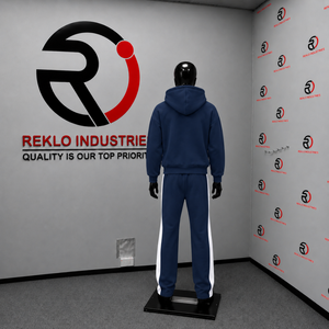 Conjunto Deportivo Personalizado Azul Marino con Sudadera con Capucha y Pantalones Jogger Estampados para Hombre, Ropa Deportiva Casual al por Mayor - Product Image 4