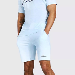Nuevo Diseño de Ropa Casual de Verano para Hombre, Conjunto de Pantalones Cortos con Lavado Ácido / Conjunto de Pantalones Cortos para Correr y Trotar con Logotipo Personalizado - Product Image 5