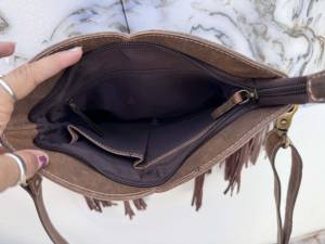 Bolso Bandolera de Cuero con Flecos Hechos a Mano, Bolso Elegante de Piel de Vaca para Mujer, Multiusos, ¡Gran Venta! - Product Image 6