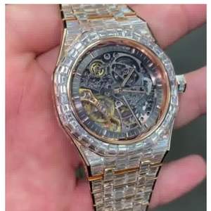 Reloj de Diamantes Cultivados en Laboratorio de Alta Calidad, Totalmente Personalizado, para Hombre, Estilo Hip Hop, Regalo de Joyería de Diamantes - Product Image 5