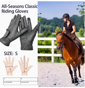 Men s Genuine Leather Grip Riding Gloves Solid Color Regular Fit Anti-Slip <b>Equestrian</b> Accessories Size S M L High Quality - Product Image 2