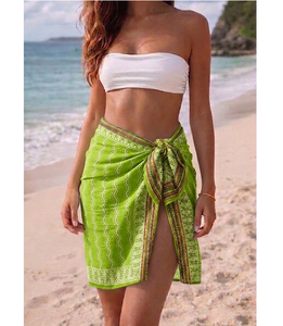 Handcrafted Block Print Cotton Sarong Pareo Scarf Floral Design Soft Lightweight Eco-Friendly Stoles for Women's - Product Image 1