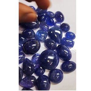Lot de 43 cabochons en tanzanite naturelle, de 7 mm à 18 mm, formes ovales, poire et rectangulaires, 663 carats, Iroc Sales, pierres précieuses en vrac, 530,4 $ US pour l'ensemble - Product Image 2