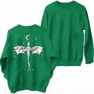 Sudadera de terciopelo verde lorito para mujer, estilo casual urbano, cuello redondo, manga farol, personalizada con letras impresas, transpirable, atlética, para invierno. - Product Image 1