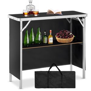 Portable Folding Bar <b>Table</b> for Indoor and Outdoor Tradeshow Podium Party Picnic Exhibition with Carrying Case Included - Product Image 1