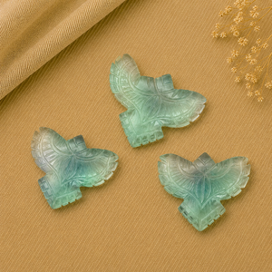 Sculpture d'aigle en fluorite verte 30 mm, pendentif artisanal en pierre précieuse pour la fabrication de bijoux, décoration, artisanat, fournitures en gros - Product Image 5