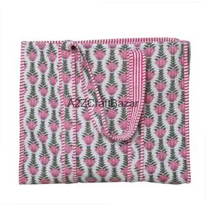 Bolsa de Mano Acolchada 100% Algodón con Estampado Floral de Aves, Gran Capacidad, Reutilizable, Ecológica, para Compras, Viajes, Uso Diario, Bolsa de Hombro - Product Image 5