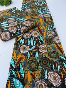 Tela de algodón con estampado de cera Africana Freetown de alta calidad para ropa de moda ropa tradicional y decoración del hogar - Product Image 5