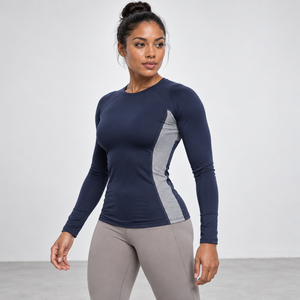 OEM Apparel Factory <b>Long</b> <b>Sleeve</b> Compression <b>Crop</b> <b>Top</b> Women's Performance Base Layer Lightweight Feel Strength Training Wholesale - Product Image 4