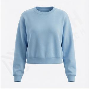 Sudaderas holgadas de gran tamaño con estampado de logotipo personalizado para mujer, jersey de alta calidad, cuello redondo, sudaderas esenciales, sudadera de algodón para mujer - Product Image 2