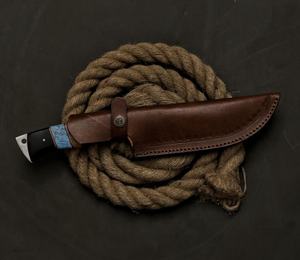 Cuchillo de Caza de Acero de Damasco Hecho a Mano, Hoja Fija Personalizada, Mango de Madera y Resina, para Camping, Supervivencia, Aire Libre, OEM, Personalizable, Regalo - Product Image 5