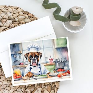 Boxer the Chef Whimsical A7 Size <b>5x7</b> Blank Note Cards Pack of 8 Includes <b>Envelopes</b> for Greetings - Product Image 2