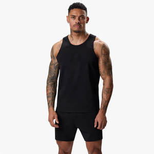 MEERA IMPEX Men Athletic Tank <b>Top</b> Summer Twin Set Performance Inspired Design Moisture Wicking Quick Dry 100% Polyester Fabric - Product Image 3